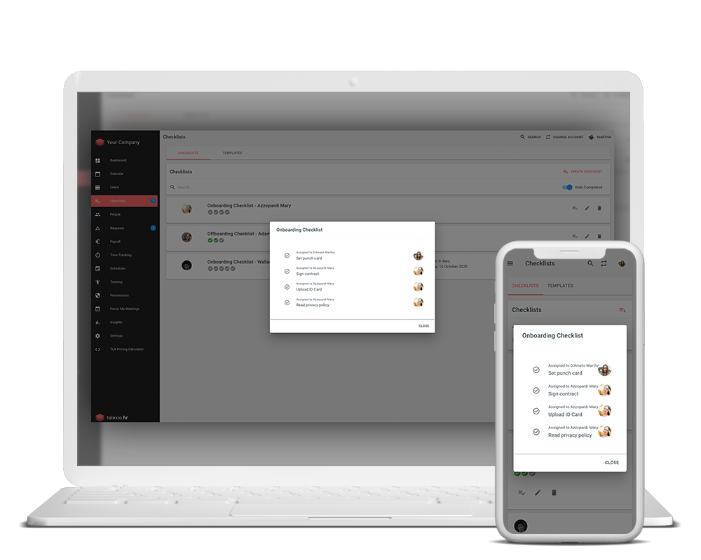 Onboarding, Checklists and Workflows